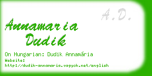 annamaria dudik business card