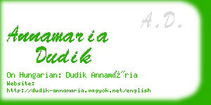 annamaria dudik business card